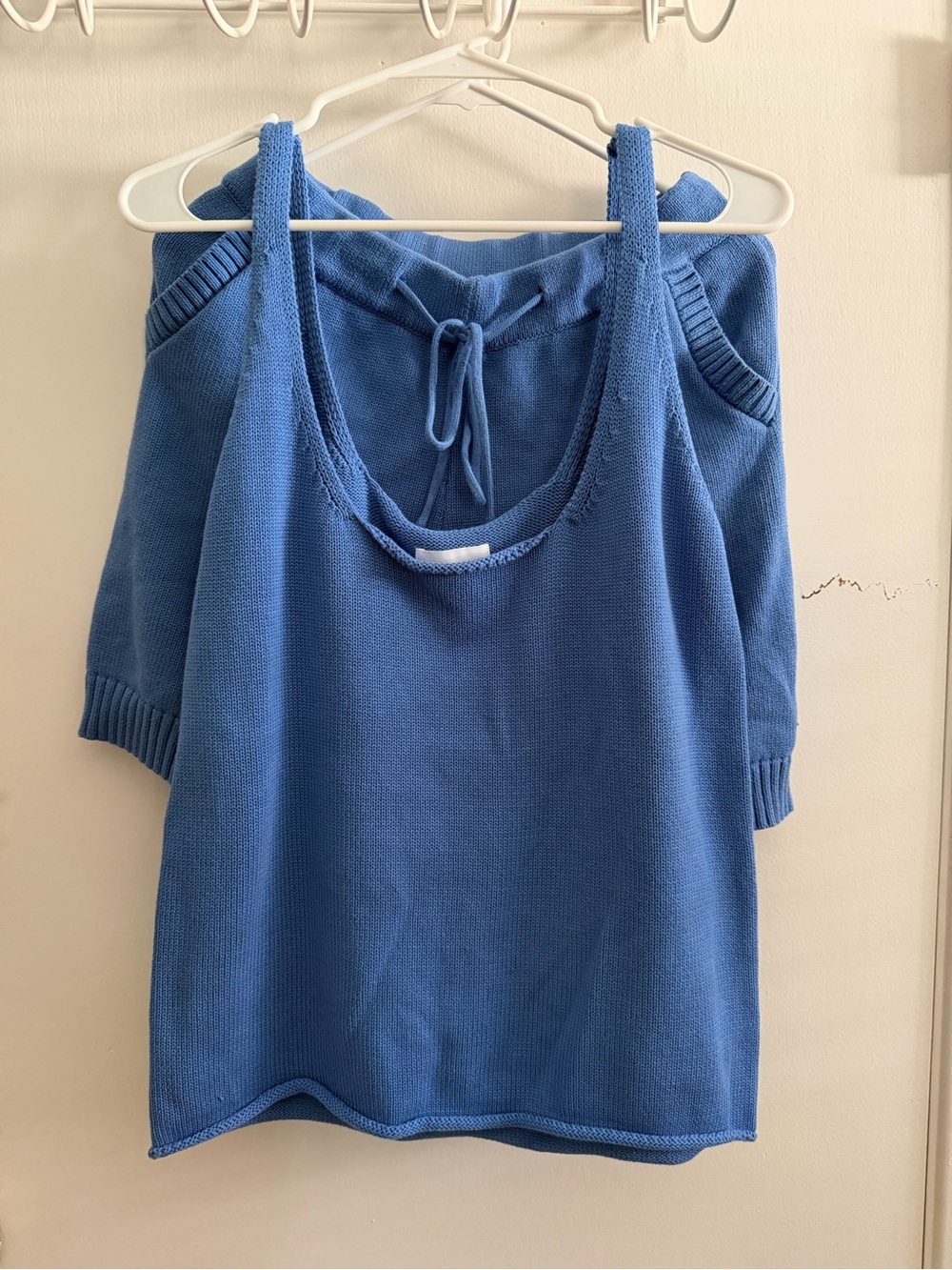 Things Between - Blue Cable Knit Sweater Tank & Short Set